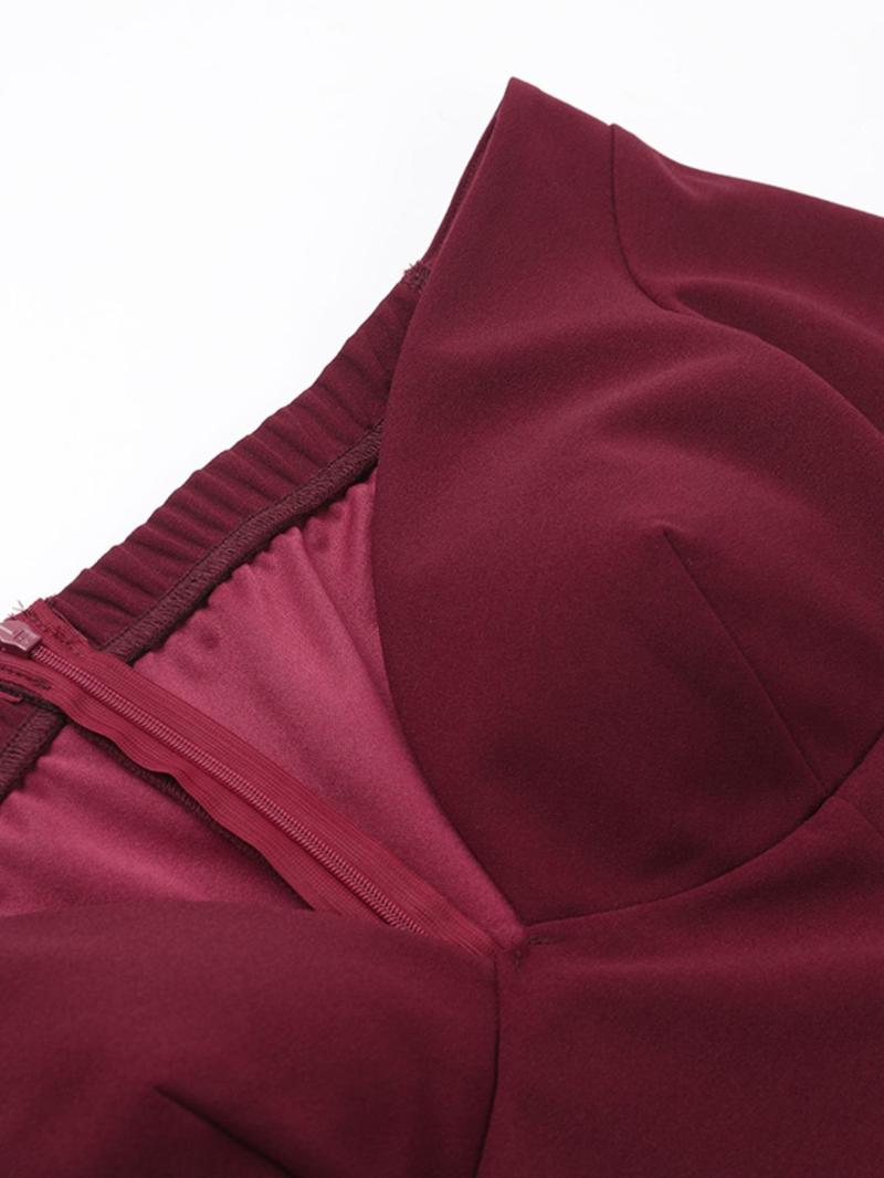 Women's Plain Off Shoulder A Line Dress - Elegant Long Sleeve Outfit for Valentine's Day, Party, Wedding Guest & Holiday