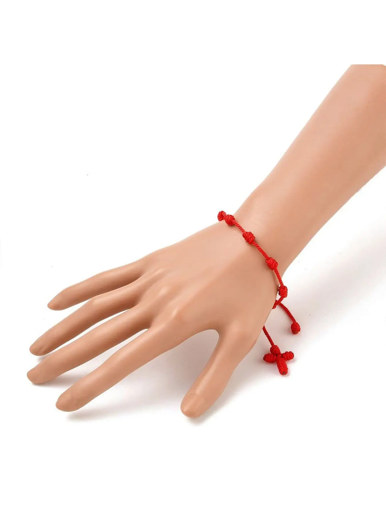 Cross Bracelet, Adjustable Fit Peruvian Knot Handmade Prayer Jewelry, 6pcs/12pcs, Boho Style, Unisex Accessory, Spiritual Bracelet
