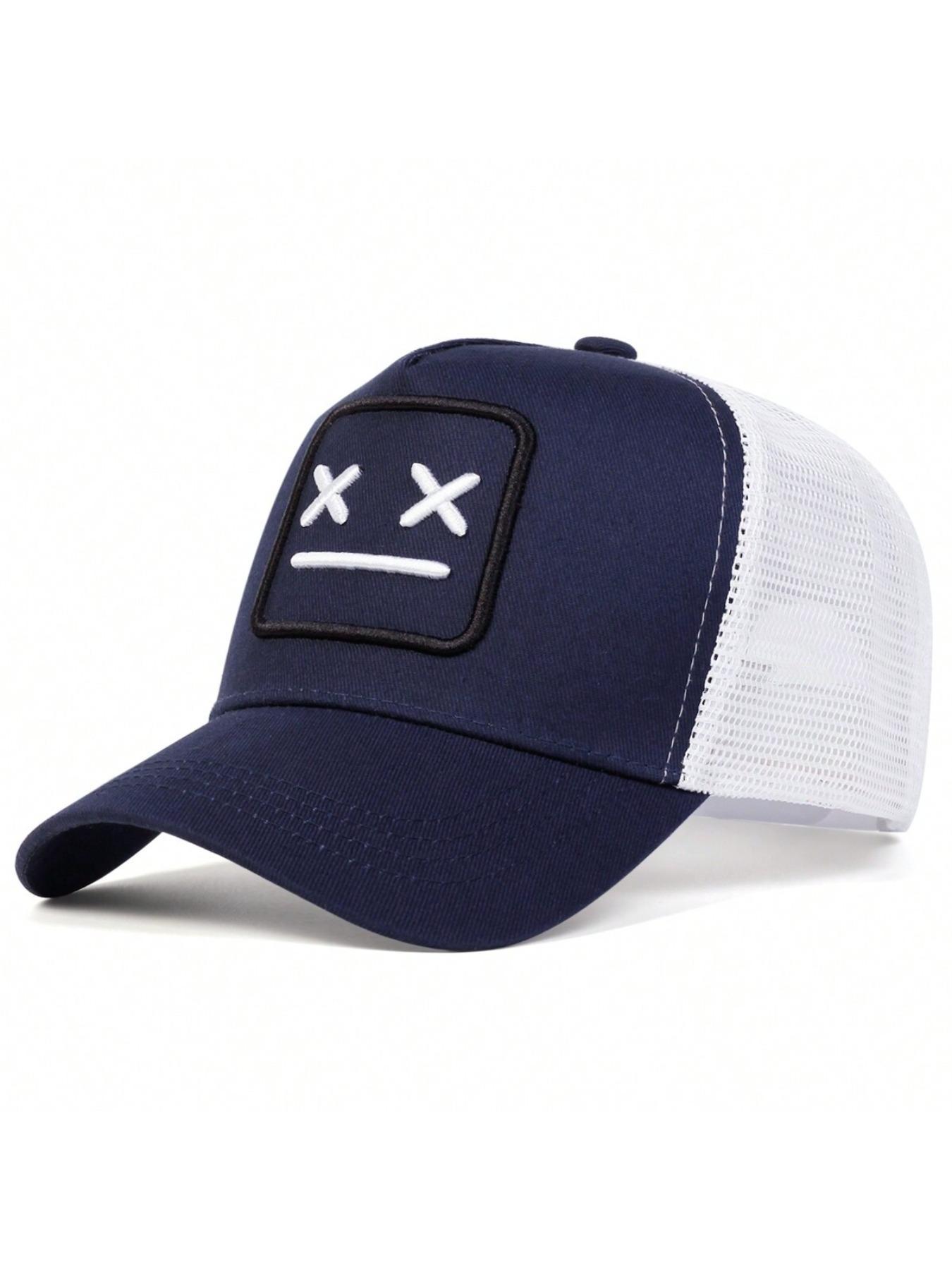 Unisex Embroidered Baseball Cap, Adjustable Sun Protection Hat, Graphic Hat, Casual Fitted Trucker Cap for All Seasons, Outdoor Travel Party Wear