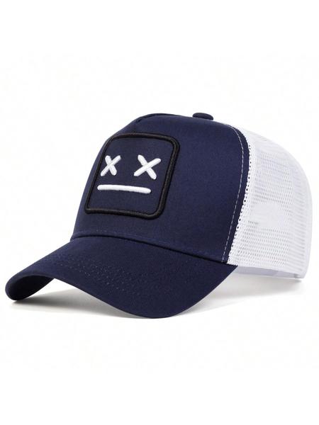 Unisex Embroidered Baseball Cap, Adjustable Sun Protection Hat, Graphic Hat, Casual Fitted Trucker Cap for All Seasons, Outdoor Travel Party Wear