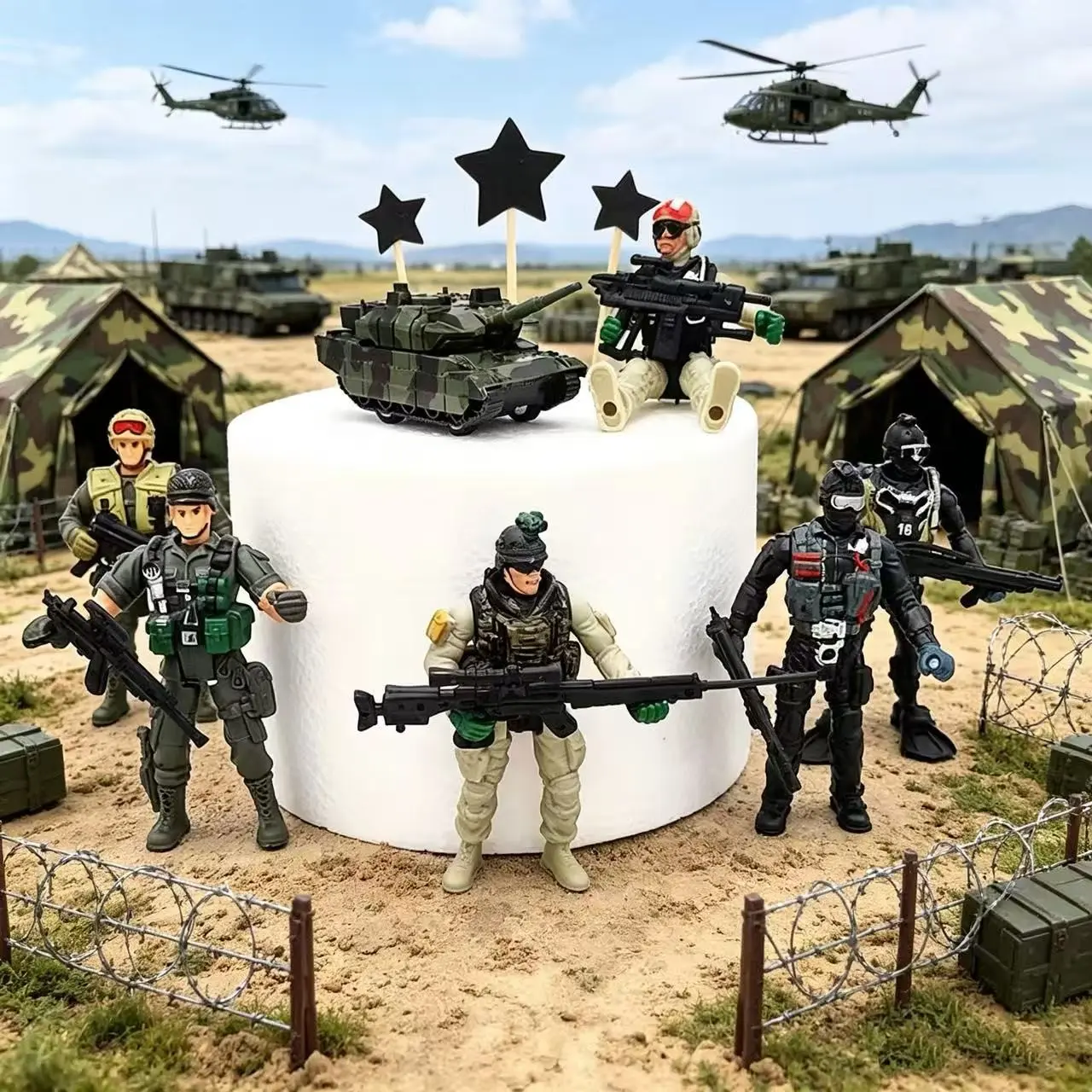 6 Special Forces Doll Set, Jointed Soldier Figures with Weapon Accessories, Perfect for Scene Building, Collectible Action Figures