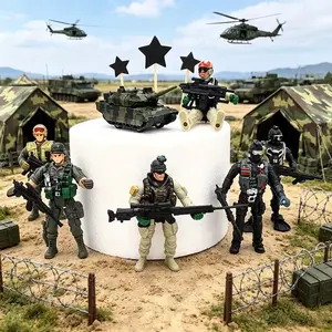 6 Special Forces Doll Set, Jointed Soldier Figures with Weapon Accessories, Perfect for Scene Building, Collectible Action Figures