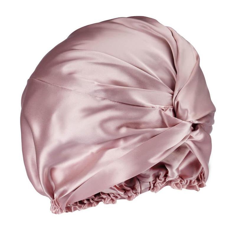 100% Pure Mulberry Silk Bonnet 6A Grade 22 Momme Natural Hair Women Sleeping Cap Turban Style Standard Size