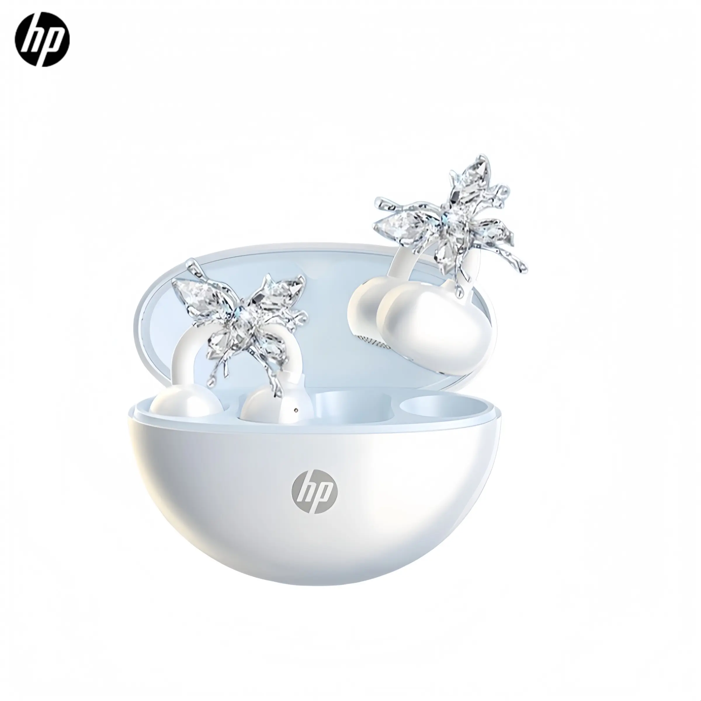 Hp H10m Open Earbuds with Clip, HD Calls, 12mm Driver, Strong Bass, Waterproof, 40 Hours Battery, Ideal for Sports, Travel, Study