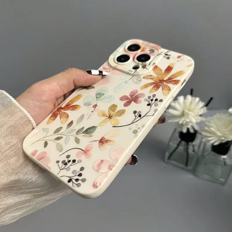 Watercolor Wildflower Print Phone Case for iPhone 17 Pro Max / 16 Pro Max / 15 Pro Max / 14 Pro Max / 13 Pro Max / Galaxy S26 Ultra / S25 Ultra / S24 Ultra / S23 Ultra / S22 Ultra