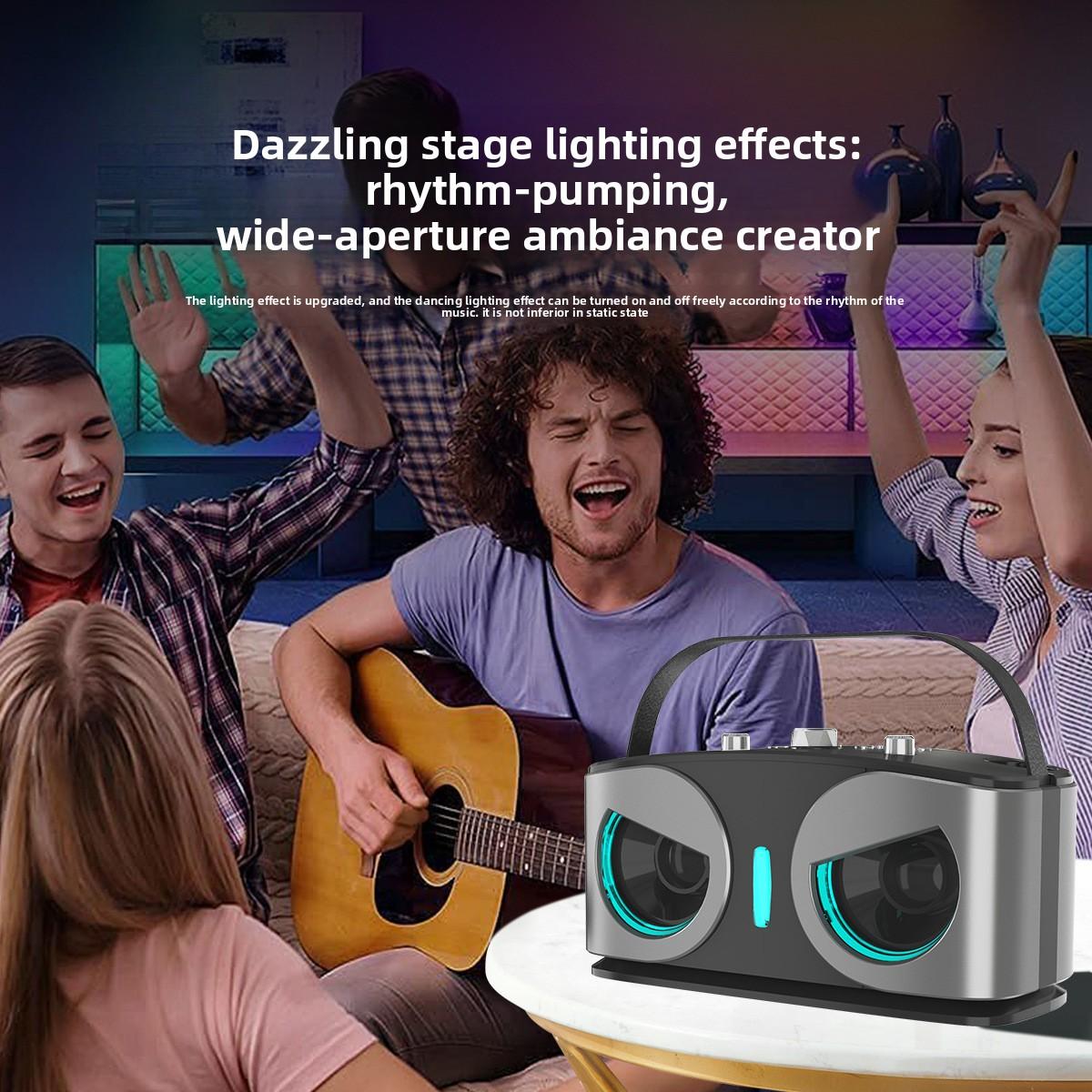 20W Mini Mic Bluetooth Speaker Wireless Karaoke Audio Home Theater Sound System