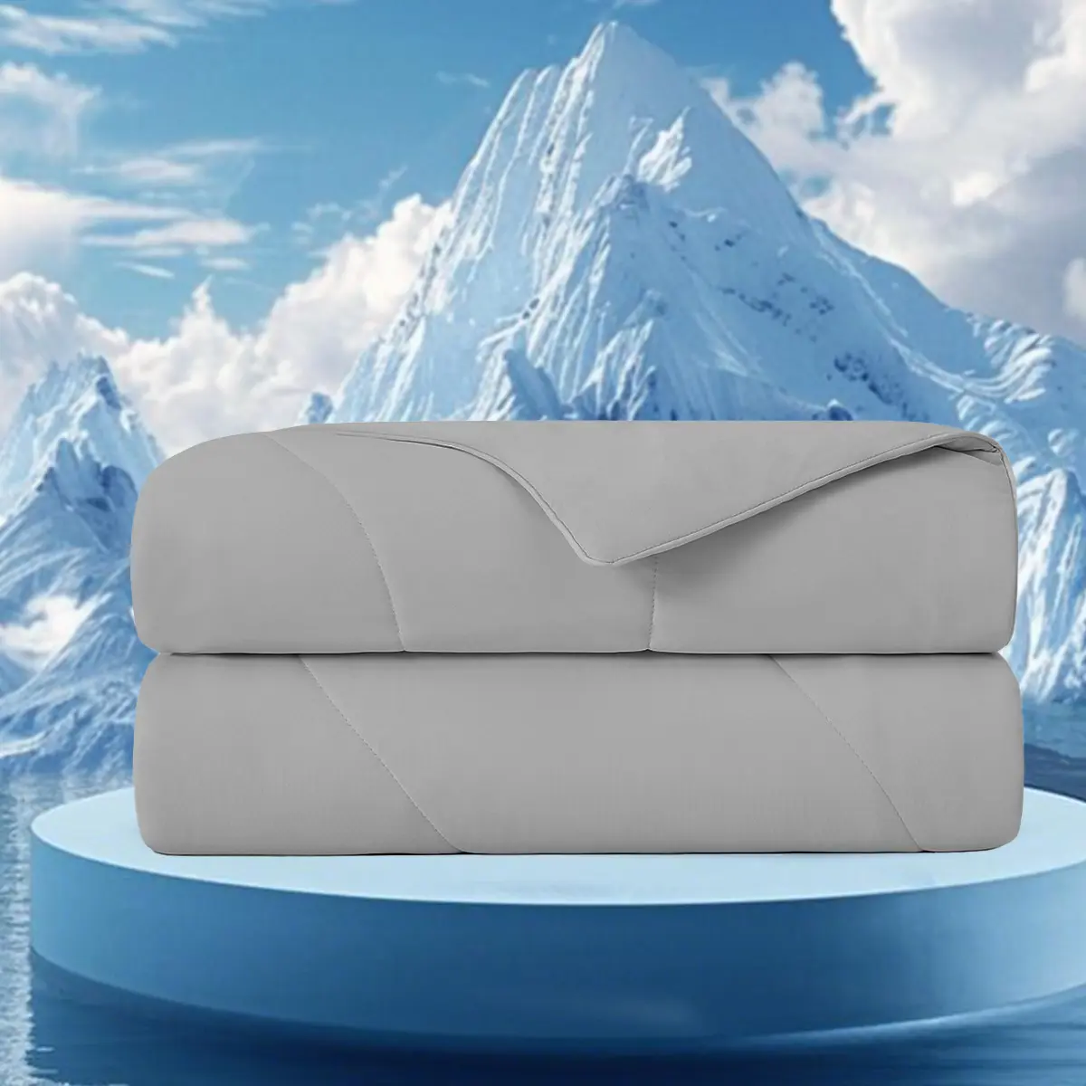 Nokaa 90x90 Inch Cooling Comforter Queen Size Lightweight Down Alternative Bedding for Hot Sleepers Breathable Microfiber All-Season Duvet Insert with Corner Tabs Machine Washable