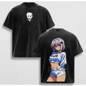 Koneko Toujou| High School DxD Washed Tee Streetwear Hoodie "Silent Nekomata Fierce Fighter with Gentle Soul" - For Anime Fans For Drops That Radiate Enigmatic Strength