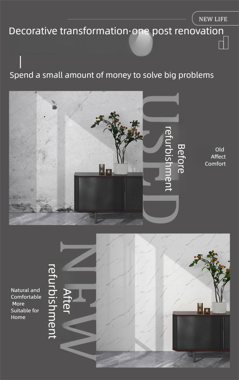 20/40 Pack Matte Marble Pattern Wall Panel Sticker Set - Self-Adhesive PVC Panels Waterproof Peel & Stick for Kitchen Bathroom Living Room Home Office Dorm Decor Decorative Wallpaper Modern Decorative Wallpaper