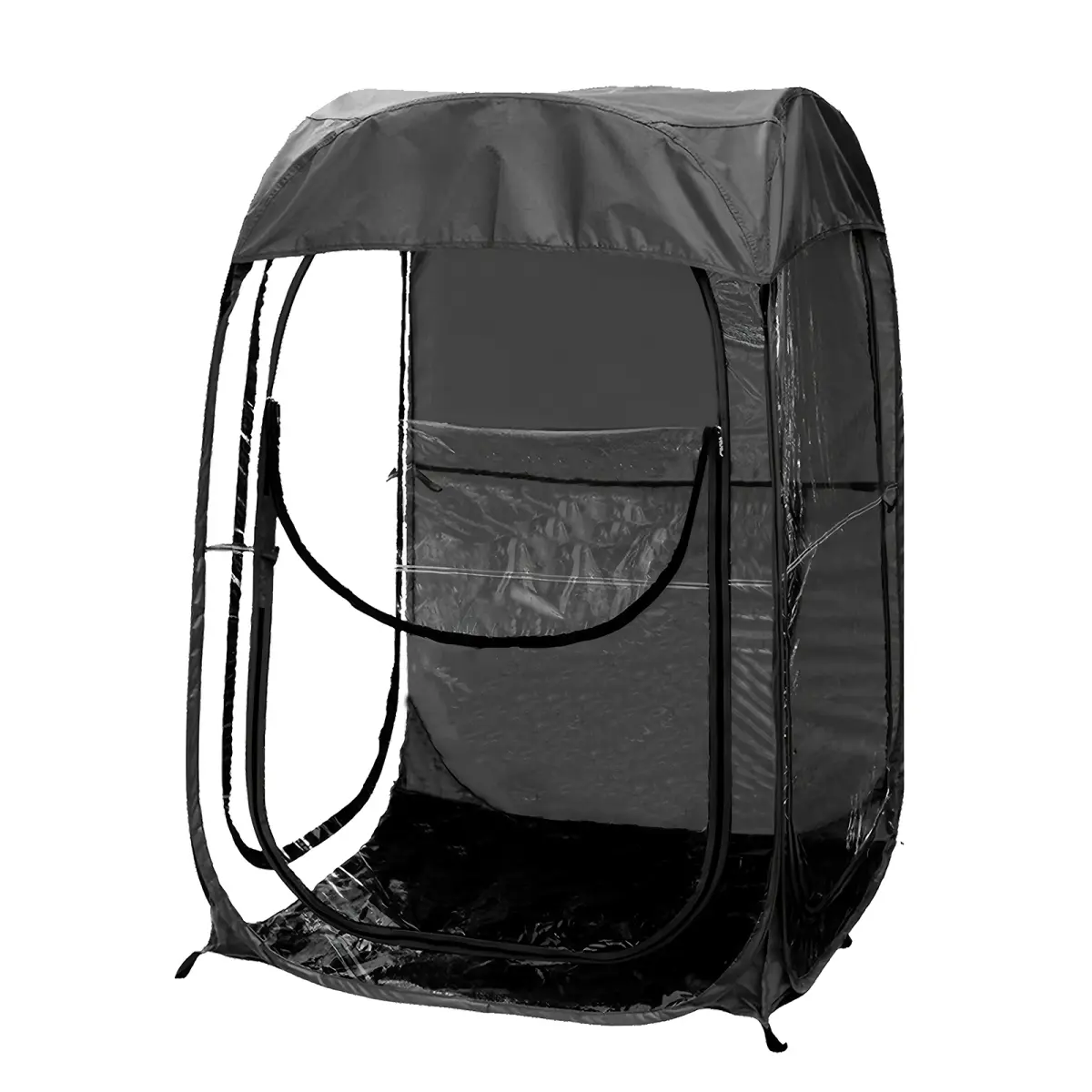 Portable Pop Up Sports Tent, Ideal Shelter for Outdoor Sports Events, Fishing and Camping, Protection from Cold Wind and Rain, Black