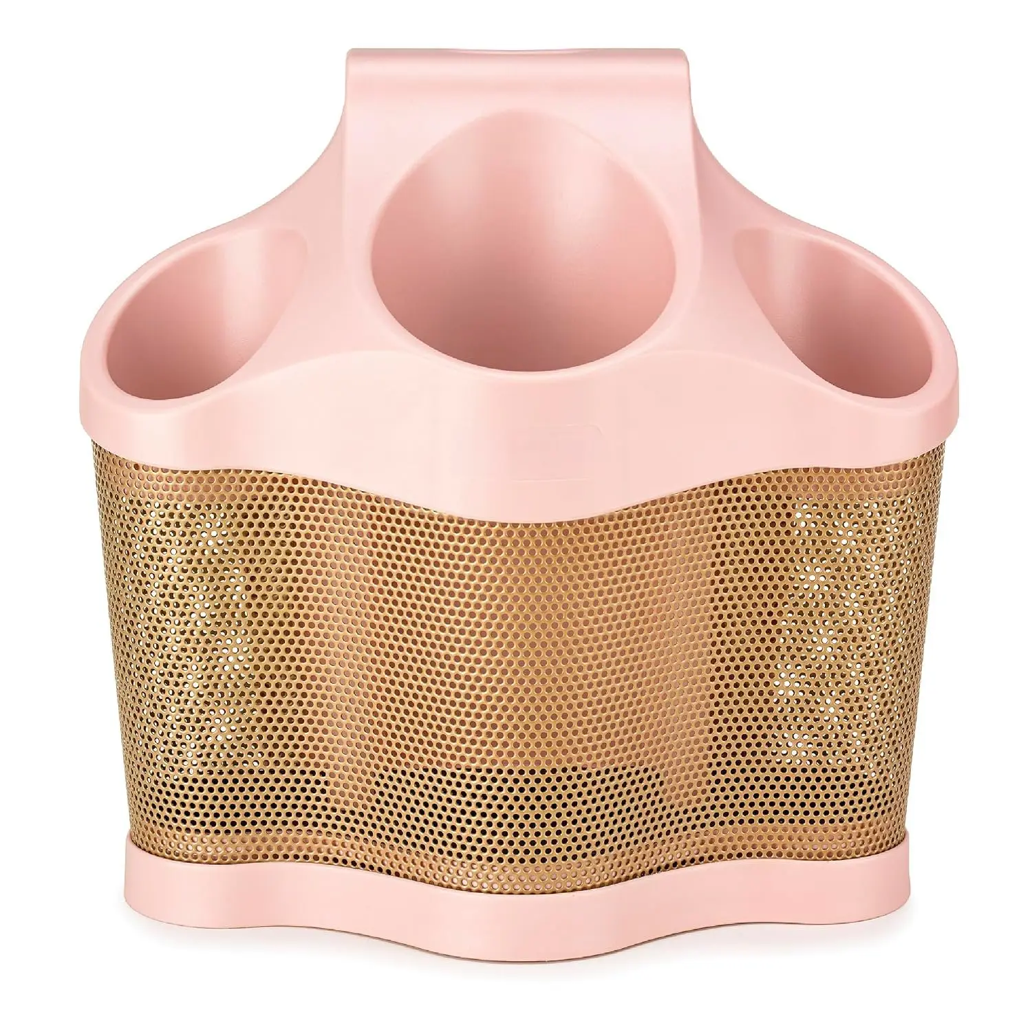 Style Station, Hair Tool Organizer for Hair Dryer, Curling Iron, and Hair Straightener, Easy-to-Store Hair Styling Station, Blush and Bronze