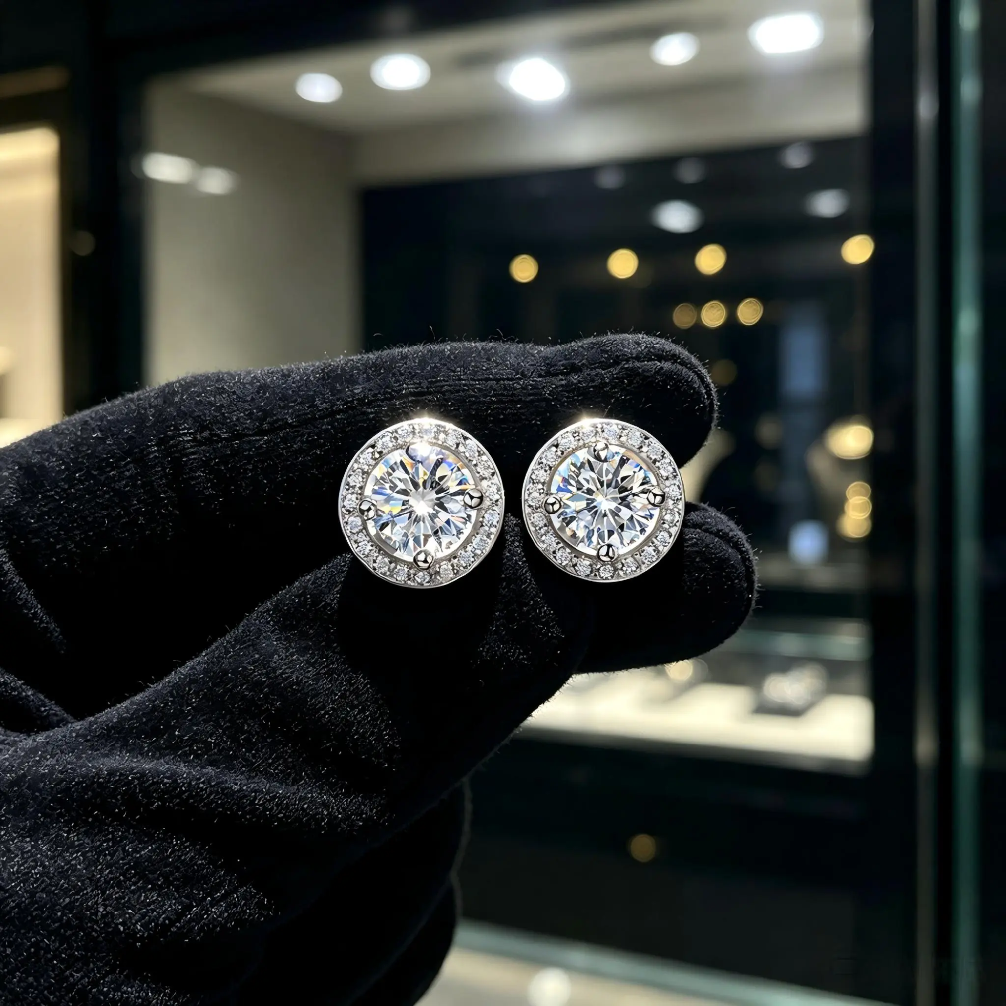 2026 Must-Have Trend AlertMens S925 Sterling Silver Soft-Needle Stud Earrings, 0.3ct / 0.5ct / 1ct / 2ct Moissanite & Zircon Simulated Diamond Stud Jewelry, 2026 New Arrivals with Authenticity Certificate