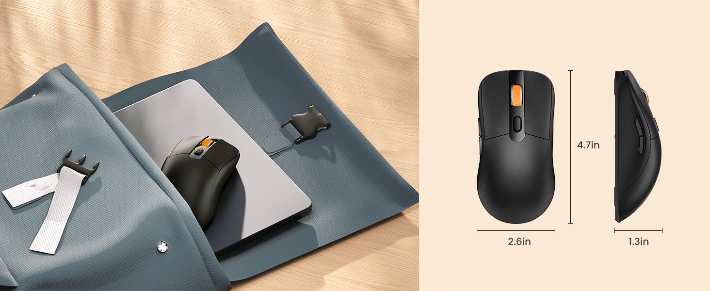 Bluetooth Wireless Mouse for MacBook Pro/Air, USB C Mouse, EM15 Rechargeable Compact Portable for Laptop, iPad, Tablet, Chromebook-Black Bluetooth Wireless Mouse for MacBook Pro/Air, USB C Mouse, EM15 Rechargeable Compact Portable for Laptop, iPad, Tablet, Chromebook-Black