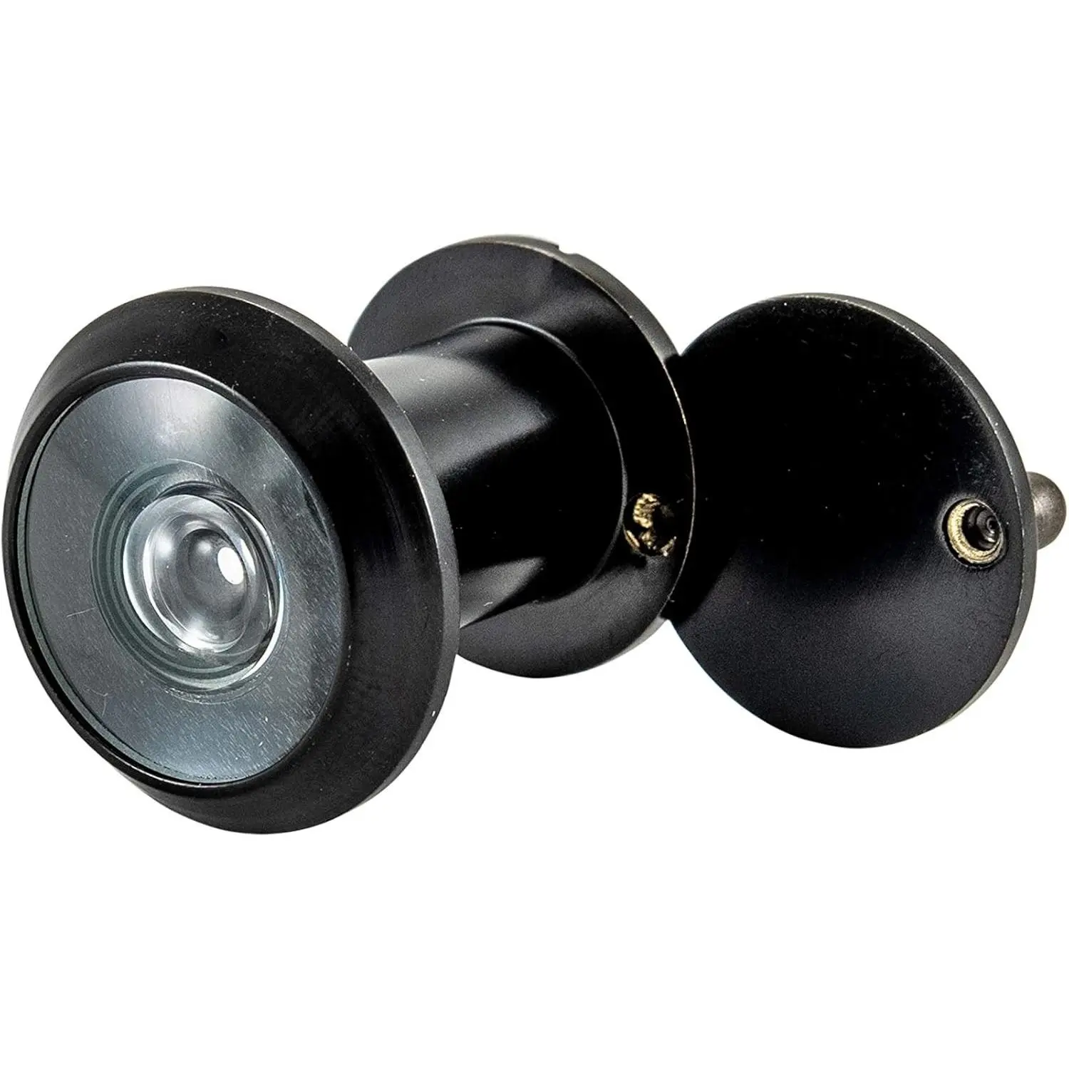 Narrow Panel Door Peephole Viewer 1 Pack Black, Fits 7/8"-1-1/8" Thick Front Doors, Modern Look Easy to Install for Home Office Security Improvement