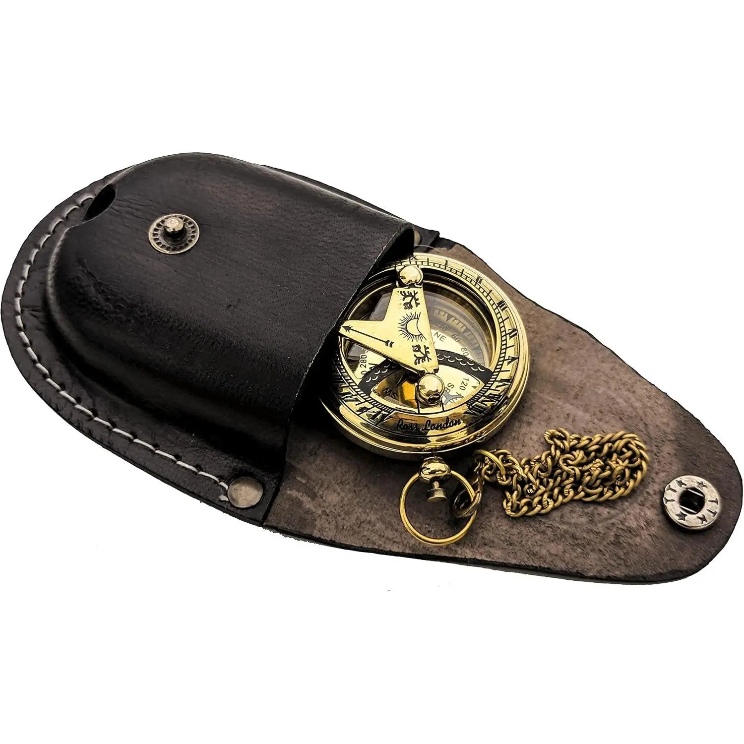 Personalized Brass Locket Compass with Keychain Engraved Working Compass Gift for Father Son Wife All Family Members Anniversary