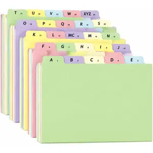1 Set A-Z Alphabetical File Folder Dividers, Alphabet & Number Top Labels, 1/5 Cut, Fits Legal & Letter Size, File Cabinet Dividers for Office Home School
