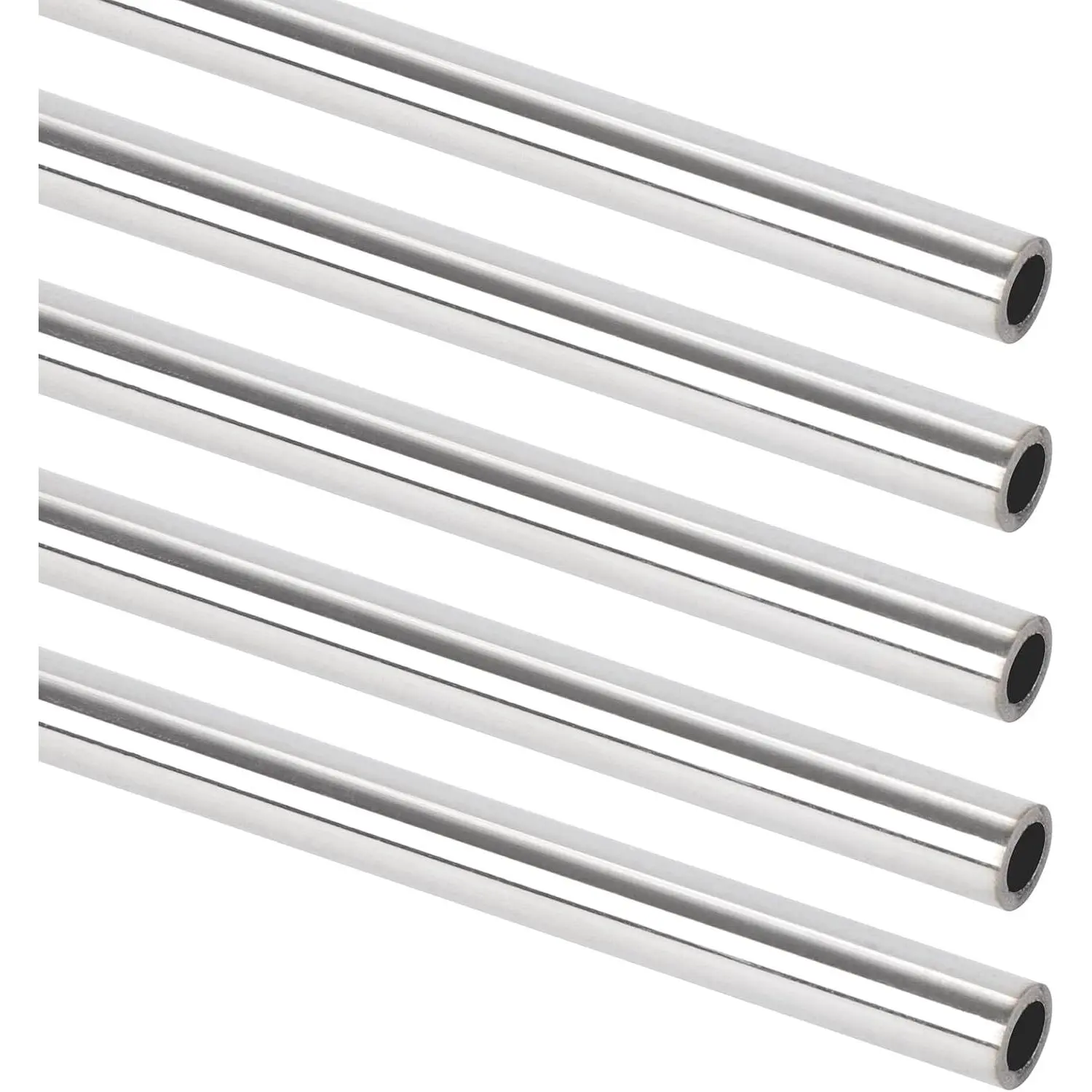 1/4" OD 304 Stainless Steel Tube, Round Straight Steel Pipe Metal Tubing 10" Length 1mm Wall Thickness 5 count