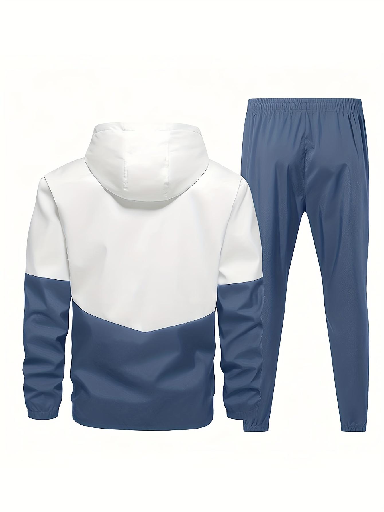 Men's windproof sports suit, jacket and pants, fitness wear, sports set