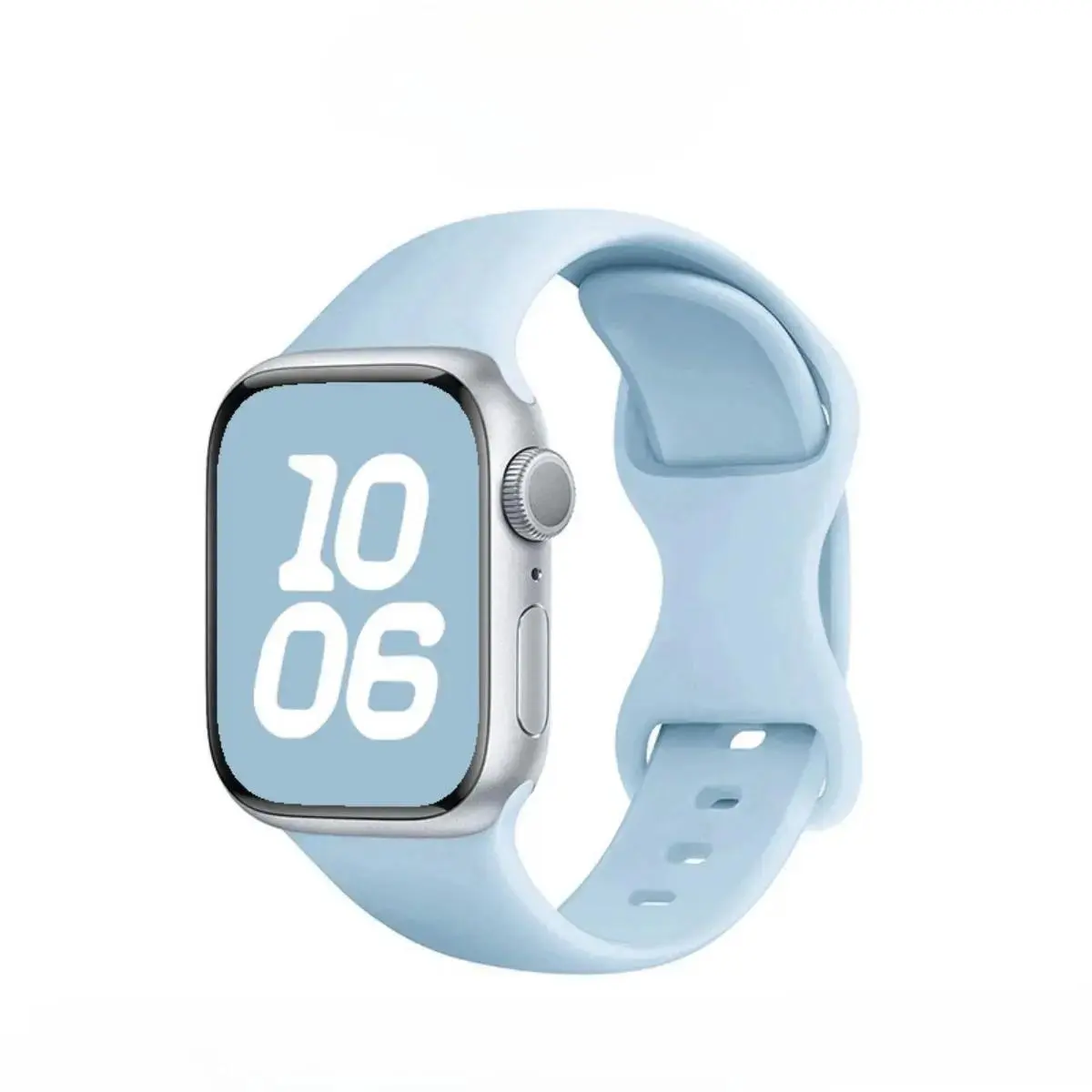 2026 New Colorway Figure‑8 Buckle Silicone Watch Band – Flexible Classic Strap Compatible with Apple Watch SE/6‑8, Soft & Comfortable for Daily Casual & Lifestyle Wear (Strap Only)