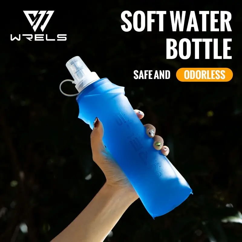 Foldable Portable Sports Water Bottle, Safe Healthy No Odor, Soft Water Bag, Camping Picnic, Outdoor Cycling Hiking Running Mountain Climbing, Collapsible Water Bottles