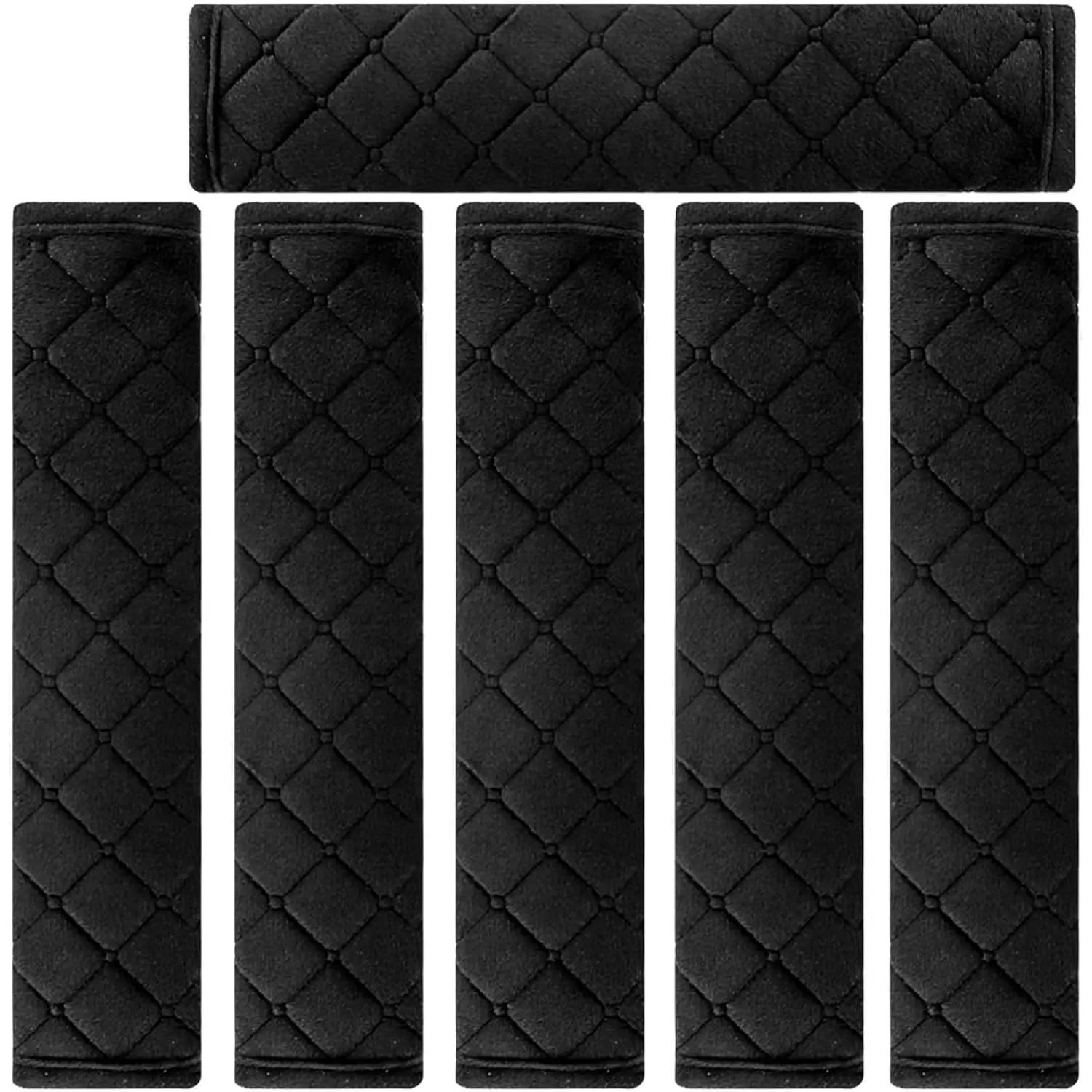 6 Pack  Seat Strap Pads,  Seat Belt Pads Cover,Seat Belt  Strap Covers Harness Pad for /Bag,Protect Your  and (Black)