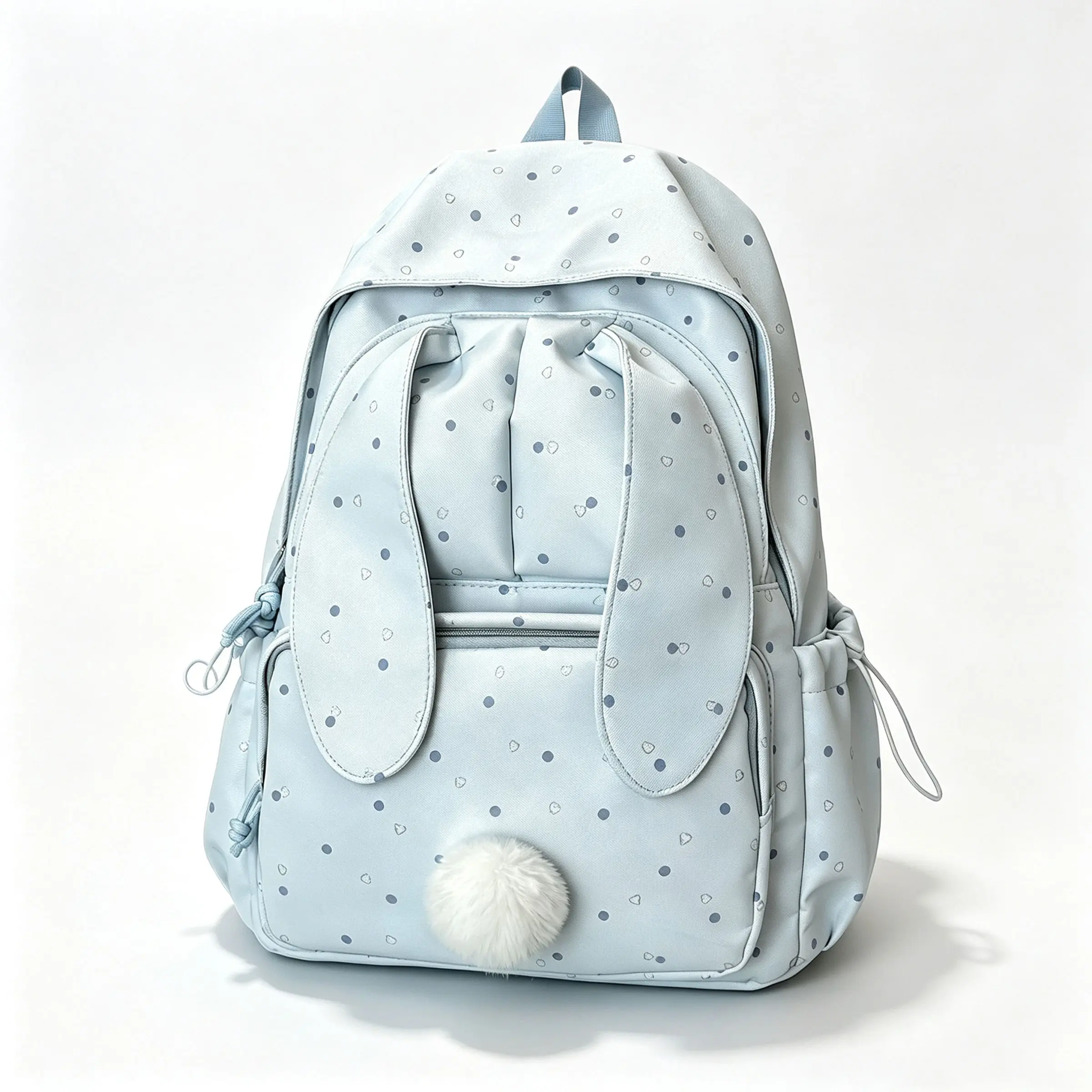 Cute Bunny Ears Backpack, Dual Shoulder Bag for Students, Daily Use School Bag, Fun and Practical Design, Kawaii Backpack