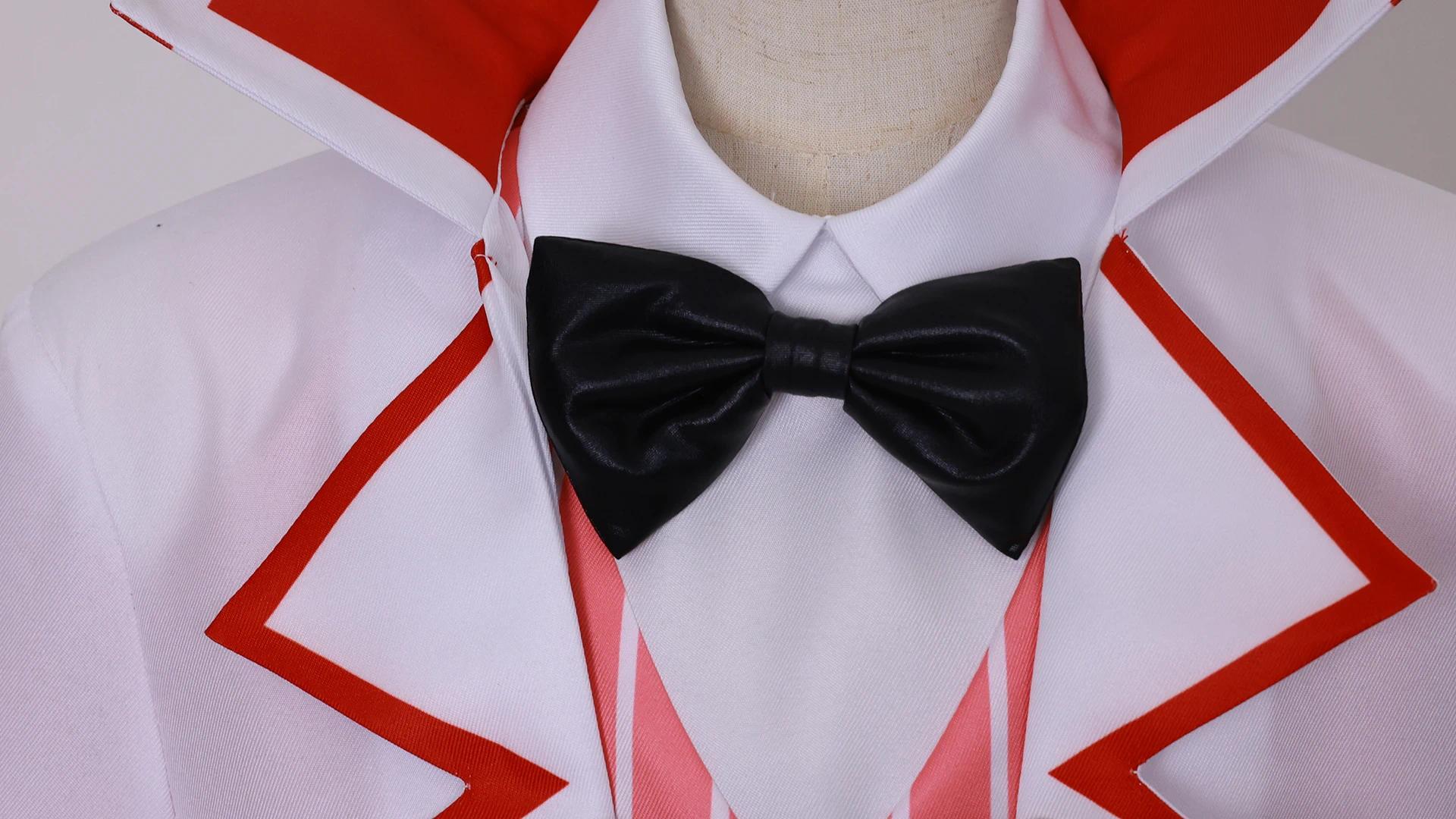 Hazbin Lucifer Cosplay Anime Hotel Morningstar Cosplay Costume Wig Daddy White Suit Devil Hell Halloween Party Adult Men Cos # 1