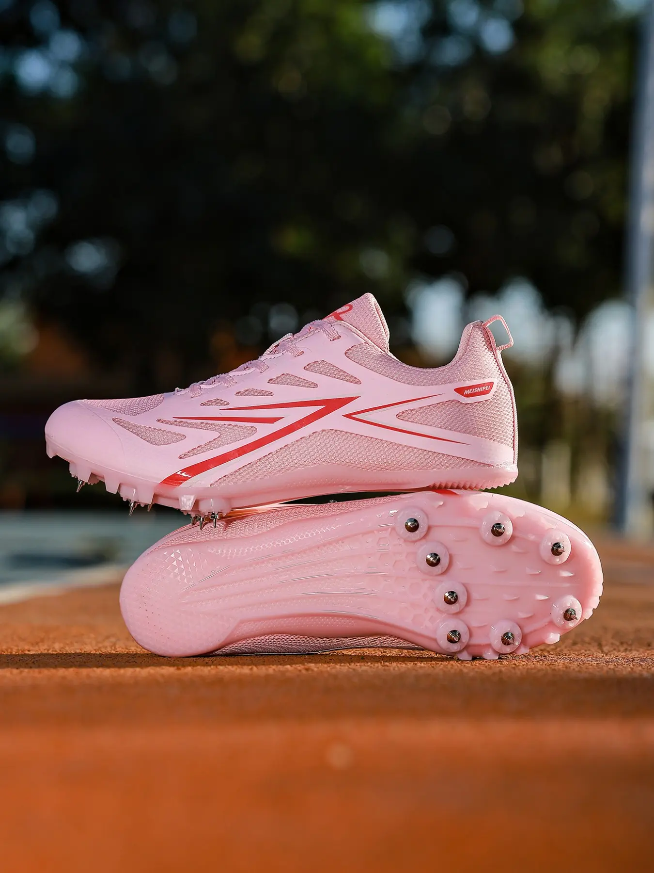 Women's Professional Track Running Shoes, Anti-Slip Durable Racing Training Shoes, Breathable Lightweight Sports Shoes for All Seasons