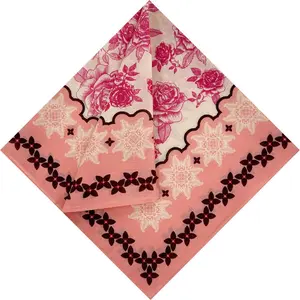 Single Pack Bandanas 60s Premium Cotton Soft Thin Handfeel Large Handkerchief for Men and Women