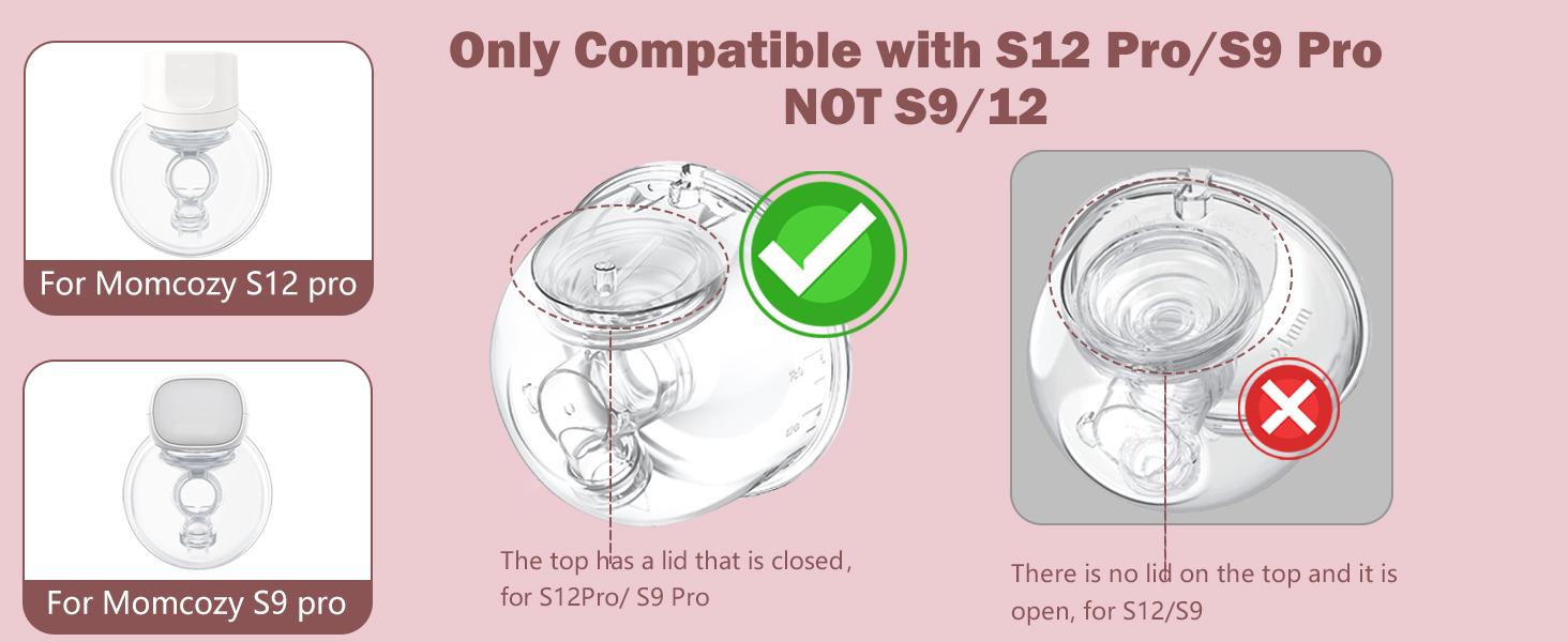 2pcs Silicone Flange 19mm Compatible with Momcozy S12 Pro/S9 Pro/S12 Breast Pump,TSRETE S12/Kmaier S12 Wearable Breast Pumps, Shield 19mm Flange Parts