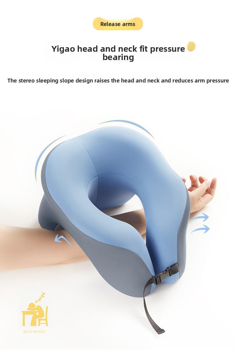 Office U-shaped Nap Pillow Multifunctional Tool for Students to Sleep on Stomach at Desk During Lunch Breaks with 6 Major Functional Areas