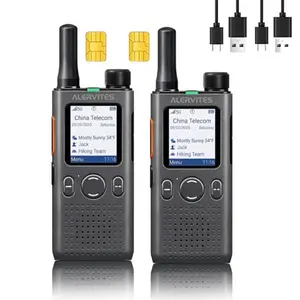 Two-Pack New National Walkie-Talkies, 5000km Long Battery Life, Handheld Outdoor Use, Hotel Construction Site Fleet Sim Card, Free Annual Subscription
