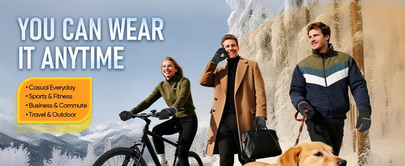 Winter gloves, unisex, waterproof, windproof, touchscreen compatible, and warm, suitable for outdoor running, cycling, and hiking in cold weather.