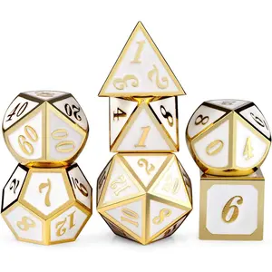 DND Dice Sets,Solid Metal Die with Free Gorgeous Metal Tin for Dungeons and Dragons D&D Role Playing Game Tabletop Games with box .