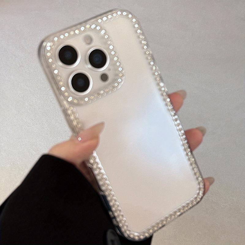 Rhinestone Frame Glitter Transparent Case for iPhone17, 16, 15 ,14Pro Max, Soft Cover for iPhone 13,12,11 Pro – Elegant Luxury Design, Perfect Gift for Birthdays or Holidays – Ideal for Yourself, Family, and Friends