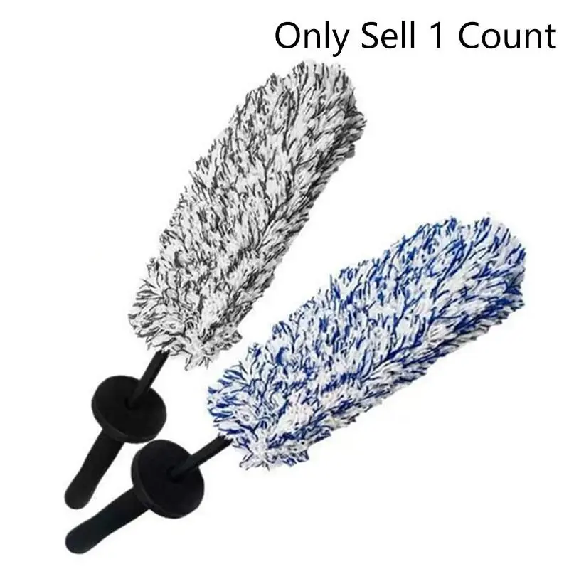 Microfiber Wheel Brush with Ergonomic Handle Design, Anti-Static Rim Cleaning Tool, Durable Car Maintenance Equipment, Car Detailing Tool, Car Cleaning Supplies