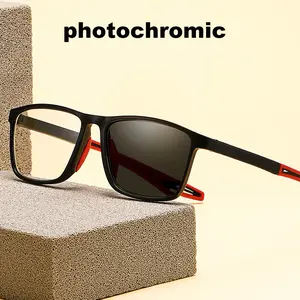 TR90 Sport Fashion Glasses Ultralight Photochromic Reading Glasses Women Men Sight Optical Eyewear Diopters to +4.0