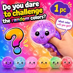 1Psc Per Box Glitter Dumpling Squishy - Random Glitter Dumpling Box, Dumplings Squishy Toy, Do you dare to challenge the random colors?