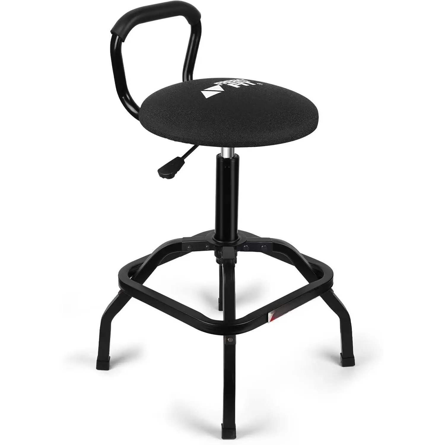 Garage Stool, Adjustable Height Swivel Work Mechanic Shop Stool with Backrest, Pneumatic Shop Chair for , Workshop, 300 LBS Capacity, 360° Rotation, Heavy Duty, Black
