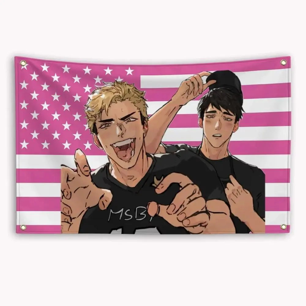Osamu Miya Miya Atsumu Twins American Flag Haikyuu!! Banner Decoration Garage Flags for Bedrooms Outdoor Decor Tapestry Flag