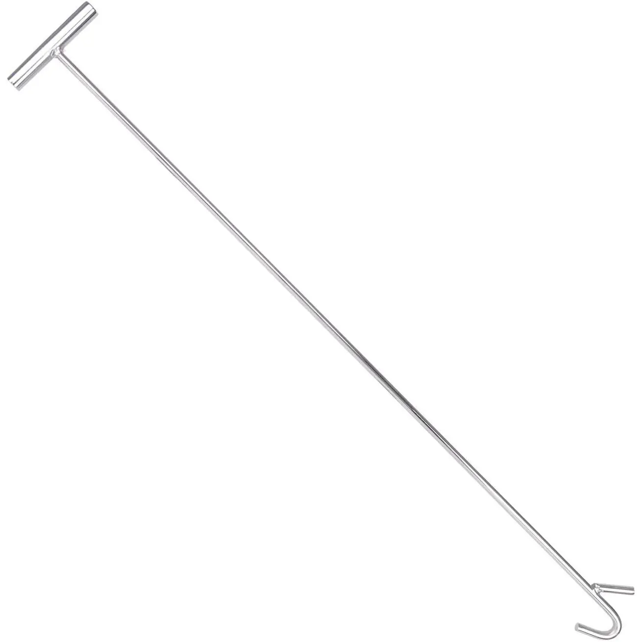 5th Wheel Pin Puller, 36" Length, Chrome Plated Heavy Duty 5th Wheel Puller Hook, w/Double Hook, 1 Pack