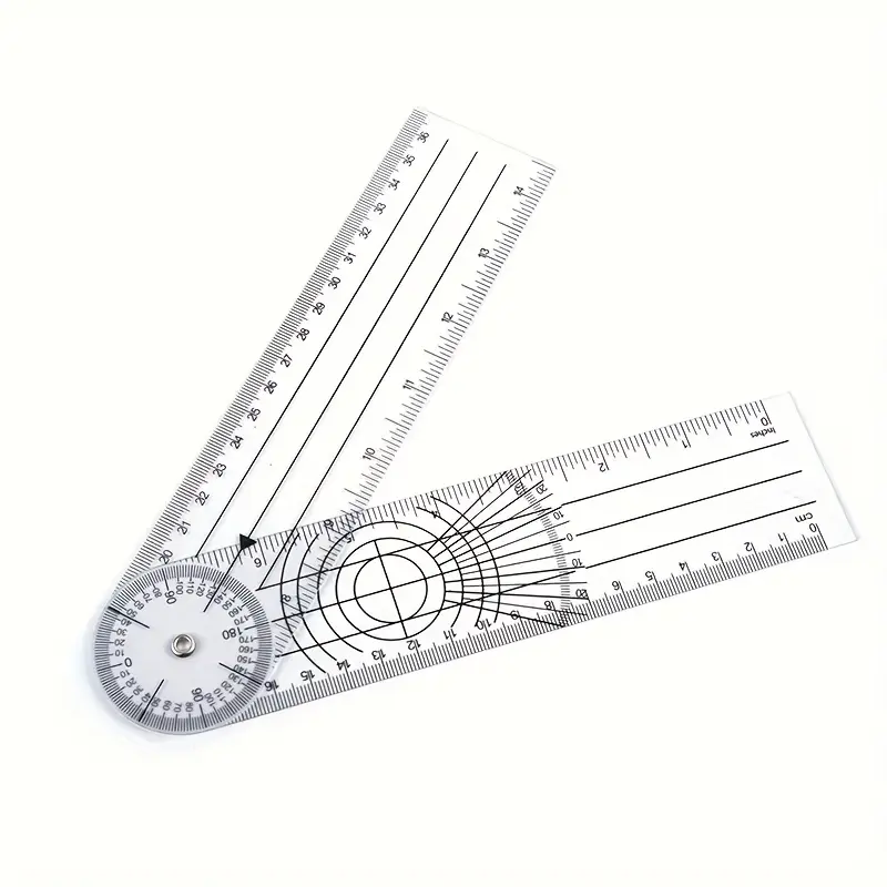 360-Degree Protractor Colorful Angle Measuring Template Ruler, Essential for Handmade Desks, with Circles and Degrees, for Drawing, Repair, Office and School Supplies, Special Edition Protractor Drawing Template Ruler, Perfect for Crafts