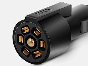 Nilight 8FT 7-Way Trailer Plug Socket Extension Cable Durable Connection Protection Cover