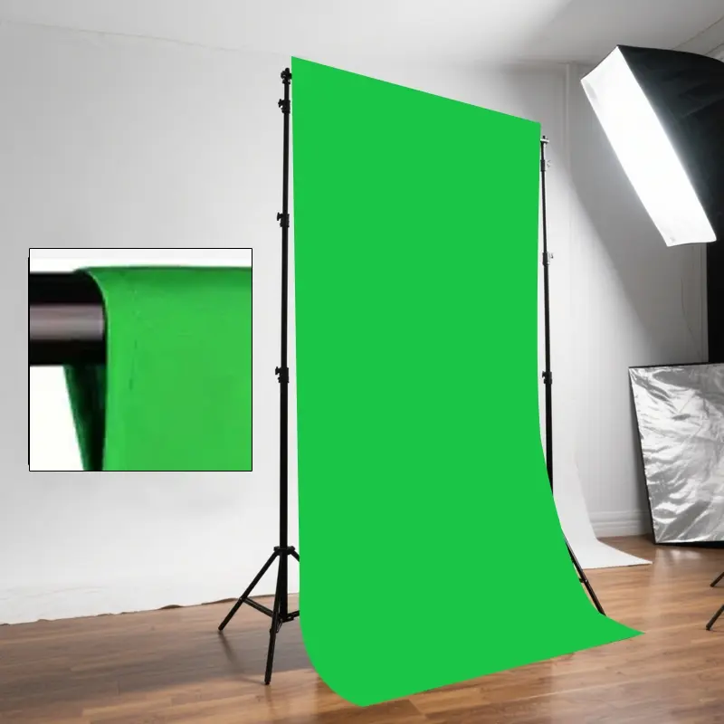 Green Background Cloth - Portable photography background cloth for media, photography, live streaming, and vlogging, suitable for home videos, meetings, and games (excluding stands), professional live streaming background cloth