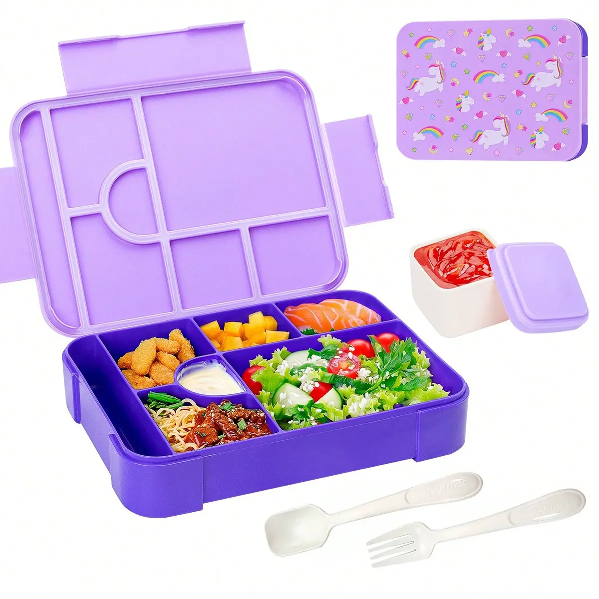 Portable Large Capacity Bento Lunch Box, Leak-Proof Food Storage Container, Ideal for School, Office, Camping, Picnic, Travel
