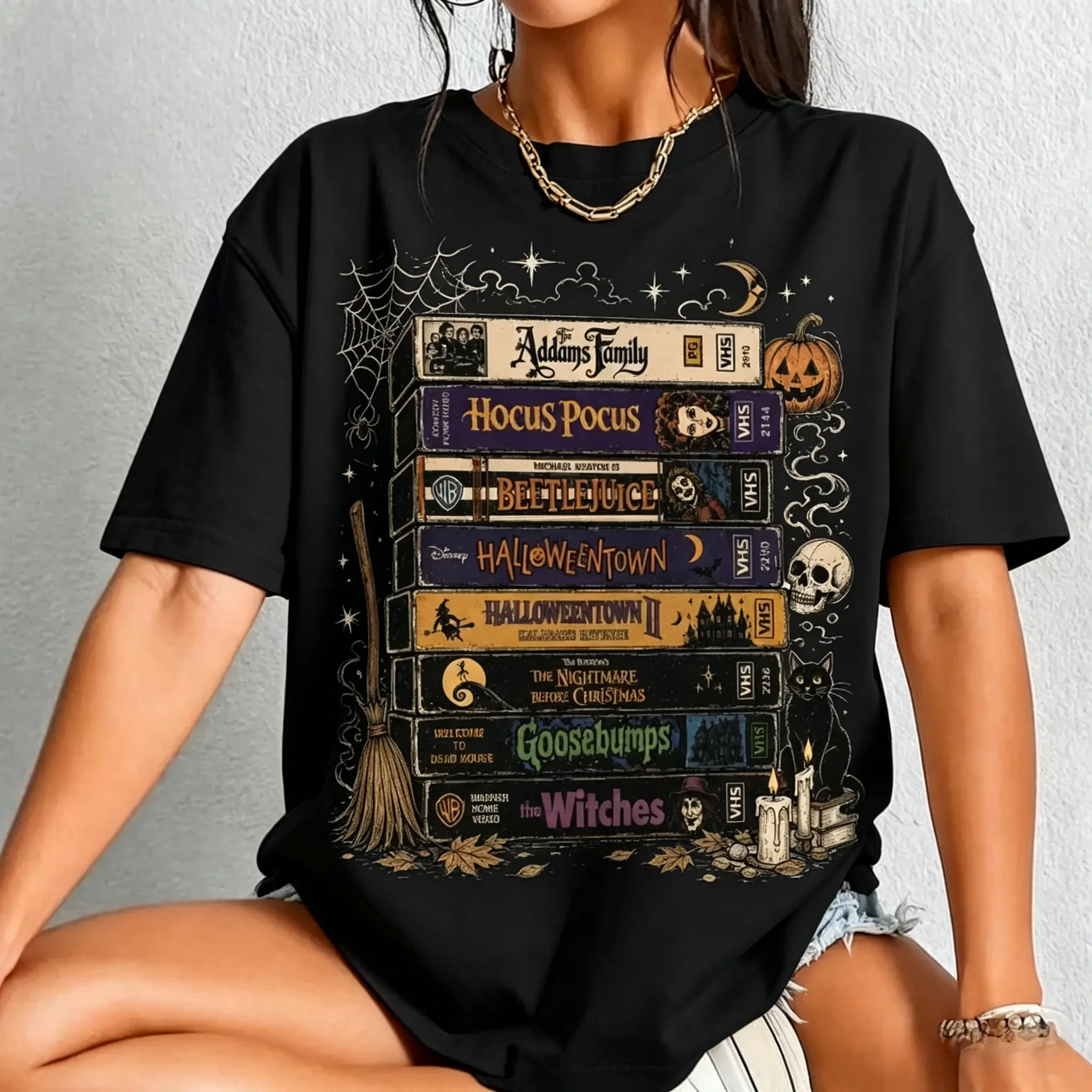 Vintage Halloween Movie T-Shirt, Retro Spooky Season Shirt, Funny Horror T-shirt, Scary Movie Halloween Shirt, Halloween Gift for Movie Lovers