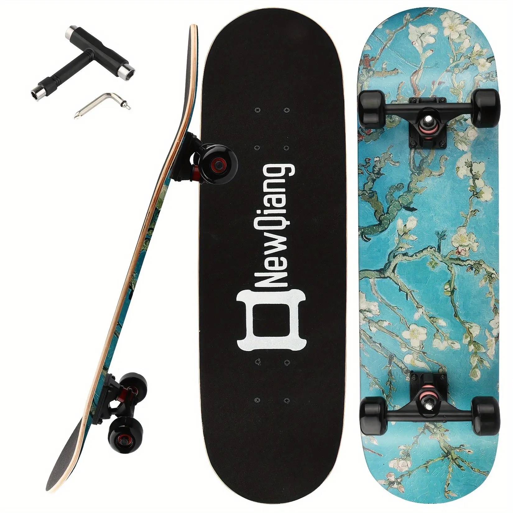 31" X 8" Double Kick Concave Pro Skateboards - For Trick, Freestyle, Carving And Cruising - With All-in-one T-Tool - For Skateboard Enthusiasts - Perfect Gift for Teens & Adults
