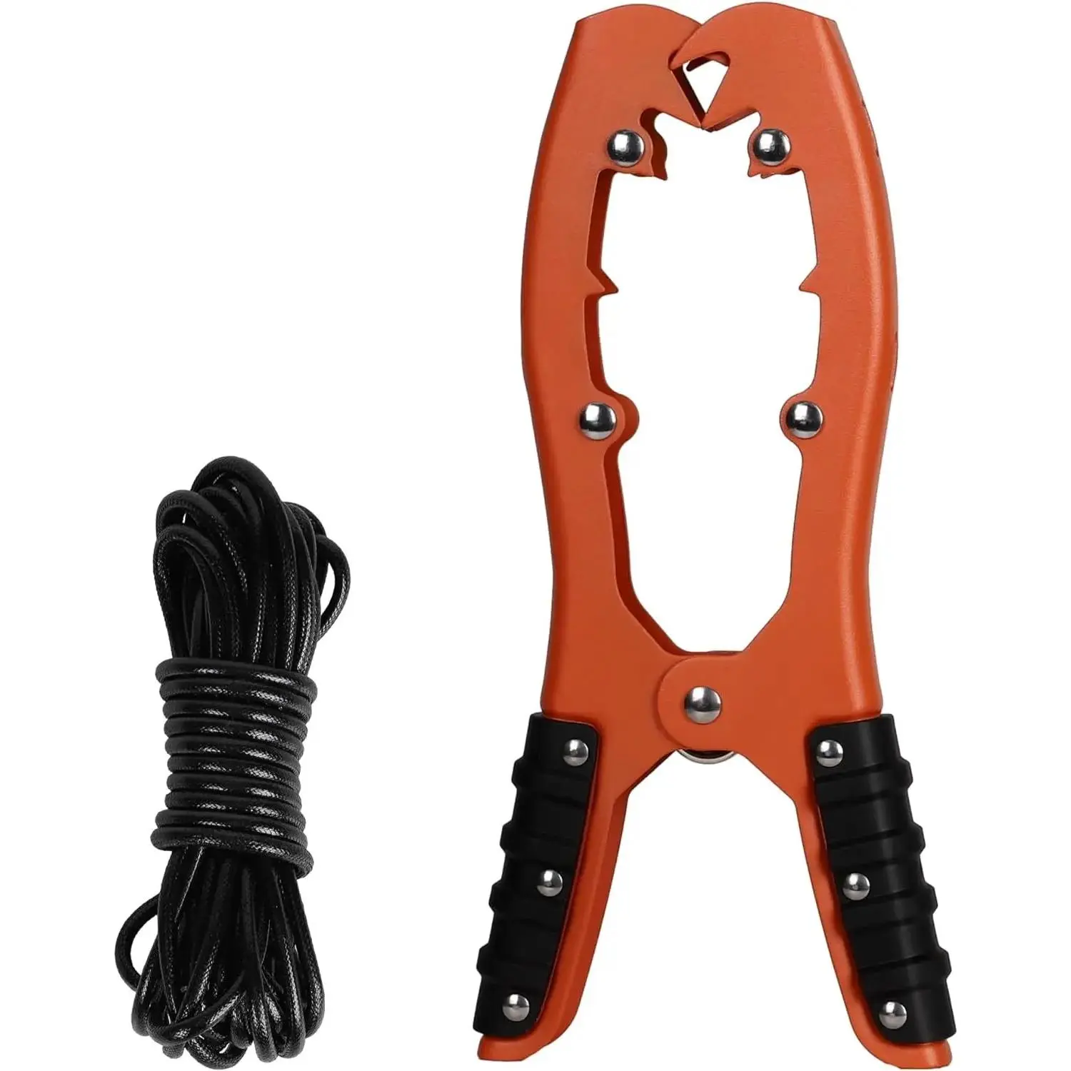 Kayak Anchor with 16ft Anchor Rope - Stainless Steel Anchor Grip, Self Locking Brush Clamp Anchor with Teeth, Kayak Accessories for Fishing Boating Camping