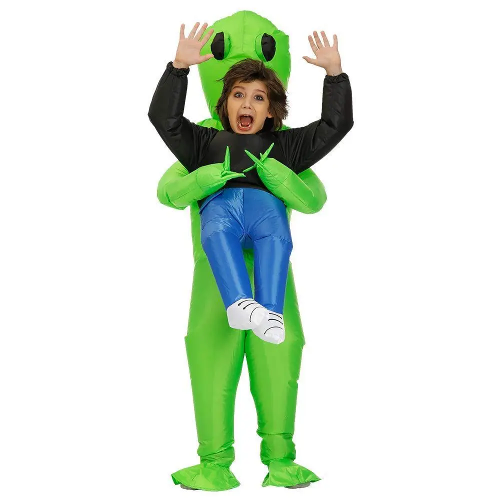 Halloween alien inflatable costume, holiday dress-up, prank horror prop, Christmas cosplay outfit, inflatable costume