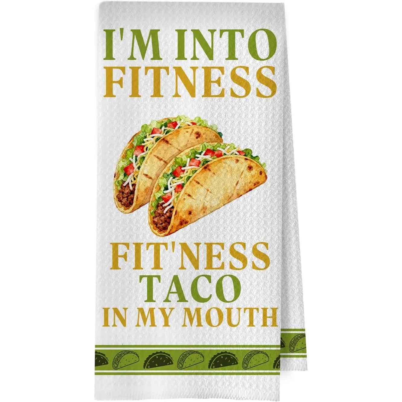 Taco Gifts Kitchen Towels - Inspirational Mexican Kitchen Decor, Funny Taco Tuesday Decorative Waffle Dish Towels, Mexican Gifts Hand Towel, Hostess   Towel, 16×24 Inches